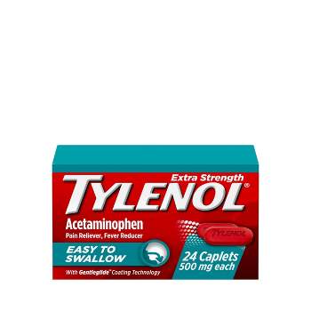 Tylenol Extra Strength Acetaminophen - Easy to Swallow Pain Reliever Caplets - 24 ct
