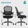 Tall Home Office Chair for Standing Desk with Adjustable Foot Ring, Ergonomic Mid Back Cushion Lumbar Support, Counter Height Chairs-The Pop Home - 2 of 4