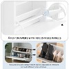 KTMBDW Shoe Cabinet Set of 2, Entryway Organizer with 2 Flip Drawers and Adjustable Panel, Hidden Wood Shoe Cabinet for Entryway Hallway, White - 4 of 4