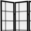 Oriental Furniture 6 ft. Tall Canvas Double Cross Room Divider - Black (6 Panels): Privacy Partition, No Assembly Required - image 2 of 3