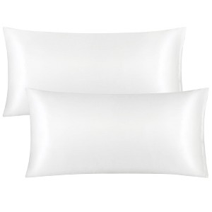 PiccoCasa Skin Luxurious Zipper Closure Satin Pillowcases 2 Pcs - 1 of 4