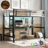 Ridstar 82.7 in. W Metal Twin XL Size Loft Bed-Black - 2 of 4