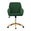 NicBex Office Chair Modern Height Adjustable Ergonomic Chair Computer Chair with 5 Casters and Golden Base for Office, Study, Bedroom, Green - 4 of 4