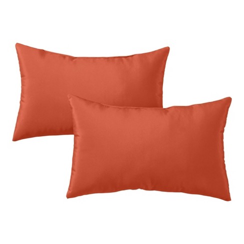 Orange lumbar outdoor pillows best sale