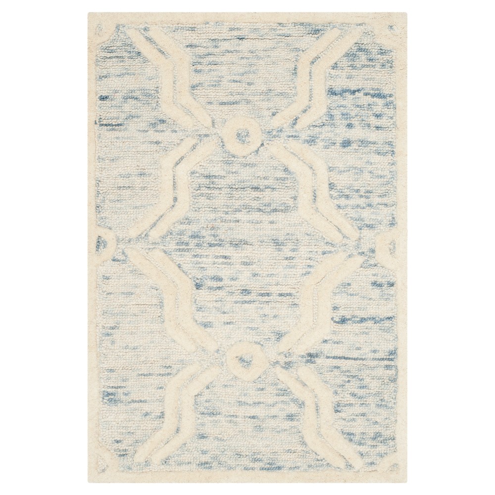 Light Blue/Ivory Abstract Tufted Accent Rug - (2'x3') - Safavieh