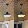 12.25" 1-Light Jasper Farmhouse Industrial Iron LED Pendant - JONATHAN Y - 3 of 4