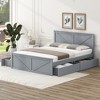 XIYUYEU Queen/King Size Wooden Platform Bed with 4 Storage Drawers  and Support Legs,No Box Springs Needed - 2 of 4