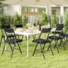 SKONYON Padded Folding Chair Set of 4/6 – Cushioned Seat & Backrest for Home, Office, Dining, or Events (Black/Blue) - 2 of 4