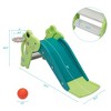 Infurnic Baby Activity Gyms Kids Slide, Indoor, Outdoor Playset with Basketball, HDPE and ABS, Foldable, Easy to Carry and Store, Green, 27"*7"*15" - 4 of 4