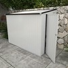Resenkos Storage Garden Shed,Garden Sheds,4' x 7.7' Lean to Garden Storage Shed, Outdoor Metal Tool House with Lockable Door Vents, White - 2 of 4