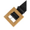 INSPIRE CHIC Women's Wide Stretch Wooden Buckle Elastic Waist Belts - 2 of 4