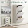 SKRAN Shoe Storage Cabinet with 3 Flip Drawers, Freestanding Shoe Cabinet Organizer with Metal Frame for Entryway, Hallway, Foyer - 4 of 4