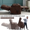 Chenille Power Lift Recliner Chair with Dual Motor & Heat Massage, Heavy Duty Electric Reclining Armchair for Elderly Support-Cuddlewood - 3 of 4
