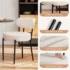 JIONJOY Teddy Upholstered Dining Accent Chair with Metal Legs Set of 2 - 3 of 4