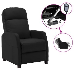 vidaXL Recliner Black Faux Leather - 1 of 4