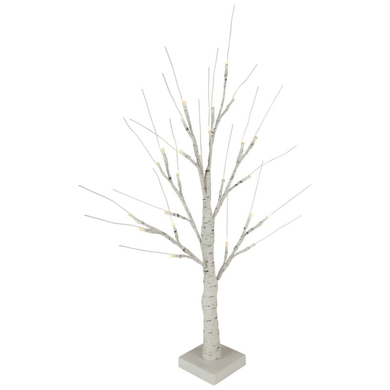 Northlight 24" LED Lighted White Birch Christmas Twig Tree - Warm White Lights, 3 of 8