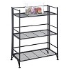 Breighton Home Flexispace 3-tier Wide Foldable Metal Shelf Black : Target