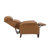 Ripheus Genuine Leather Manual Recliner with Nailhead Trims and Solid Wood Legs | KARAT HOME - 4 of 4