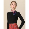 Elerevyo Women's Satin Square Neck Scarves Head Neckerchief Hair Wrap 2Pcs 19.6"x19.6" - 4 of 4