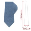 INSPIRE CHIC Men's Solid Denim Self-tied Skinny Narrow Slim Necktie 1 Pc - 2 of 4
