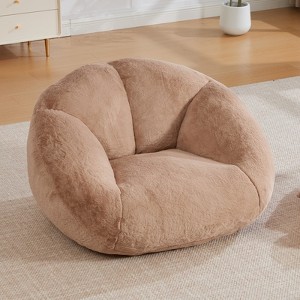 MOONMISS Faux Fur  Comfy Large Beanbag Chair with Filler,Floor Sofa, Accent Couch for Living Room Bedroom Game Room - 1 of 4