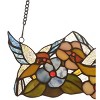 Chloe Lighting Thrush Animal Tiffany-Glass Window Panel 10" Wide - 4 of 4