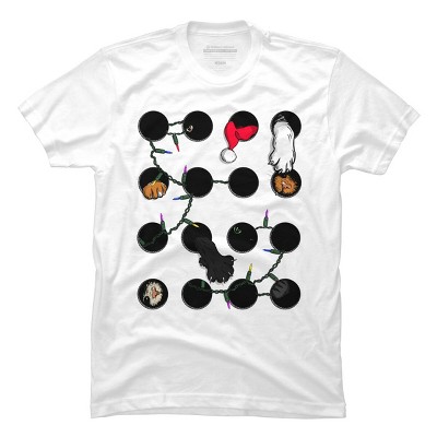 Men's Design By Humans Christmas cats in a box By betobtz T-Shirt