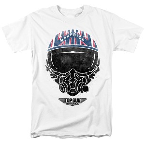 Top Gun Maverick Helmet Adult T-Shirt White - 1 of 4