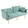 NicBex 65 Inch Loveseat,Modern Comfy Velvet Loveseat Sofa with Metal Feet,Accent 2-Seater Couch for Living Room - 3 of 4