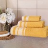Cotton Medium Weight 3 Piece Bathroom Towel Set by Blue Nile Mills - 2 of 4