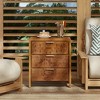 JIONJOY Natural Farmhouse Wood Nightstand - Rustic 3-Drawer Dresser with Burl Finish - 4 of 4