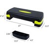 Fitvids Adjustable Aerobic Stepper Platform, Non-Slip Workout, 27", Black/Lemon - 3 of 4
