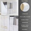 Blu Monaco Foldable Magazine File Holders - Set of 4 or 6 - Many Colors and Designs to Choose From - 3 of 4
