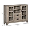 Sideboard Buffet Cabinet with Glass Door Bar Cabinet with Storage Drawers & Adjustable Shelves for Kitchen, Living Room - 3 of 4