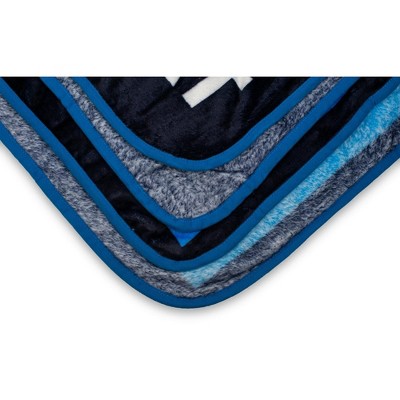 Blue and White Fleece Gamer Throw Blanket
