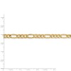 Black Bow Jewelry Men's 6.25mm, 14k Yellow Gold, Hollow Figaro Chain Bracelet - 4 of 4