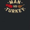 Famous In Real Life Men's Man Vs Turkey Short Sleeve Graphic Cotton T-Shirt - 2 of 3