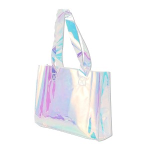 Unique Bargains Holographic Reusable Gift Bag Multicolor 1Pc - 1 of 4