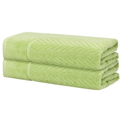 Unique Bargains Cotton Solid Highly Absorbent Bath Towels 2 Pcs