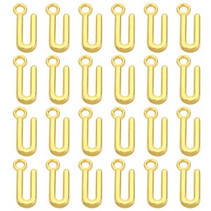 Unique Bargains Metal Bulk Elegant DIY Crafts Jewelry Making Initial Pendants 50 Pcs - 1 of 4