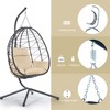 UNISOAR Egg Chair with Stand Indoor Outdoor Swing Chair Patio Wicker Hanging - 4 of 4