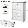 5/6 Drawers Dresser for Bedroom, Chest of Drawers with Wide Metal Handle, Storage Organizer Dresser for Bedroom,Living Room,Kids Room - 2 of 4