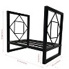 Garvee Small Firewood Rack Outdoor, Heavy Duty Metal Fireplace Log Holder Indoor, Wood Stove Accessories for Fire Pit, 17.5" W x 11.8" D x 15.7" H - 2 of 4