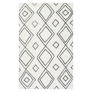 Off-White Solid Tufted Area Rug 6