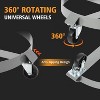 Heavy Duty 55 Gallon Drum Dolly with 4 Swivel Wheels, Steel Frame, Cross Brace Design for Stability, 1000 lbs Capacity, Warehouse and Industrial Use - 3 of 4