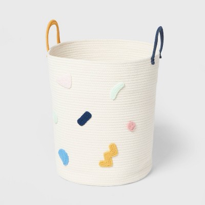 Color Block Coiled Rope Floor Kids' Storage Basket - Pillowfort™