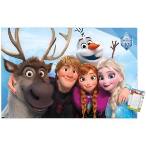 Trends International Disney Frozen - Group 10th Anniversary Unframed Wall Poster Prints - 1 of 4