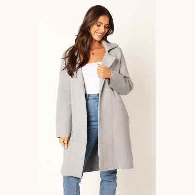 Petal And Pup Anastasia Long Coatigan Heather Grey Xl Target