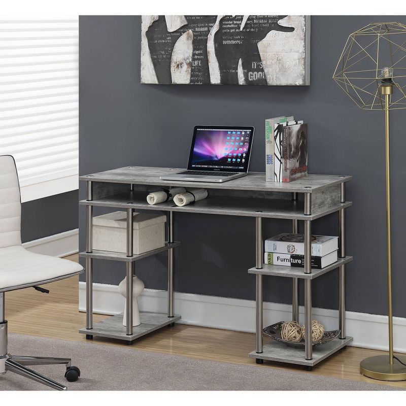 Breighton Home Harmony Office No Tools Writing Desk with Shelves, 4 of 12