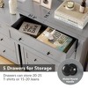 5 Chest of Drawer Dresser, Modern Tall Nightstand with Deep Drawers and Nickel Round Handle - 4 of 4